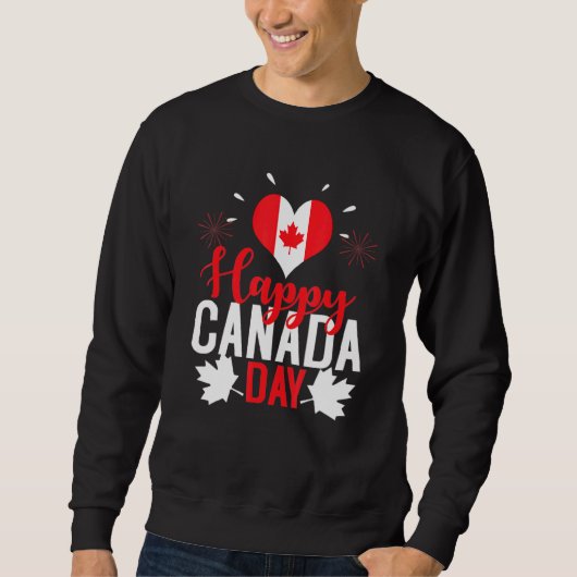 I Love Canada Happy Canada Day 5 スウェットシャツ (正面)