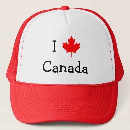 I Love Canada Hat キャップ (正面)