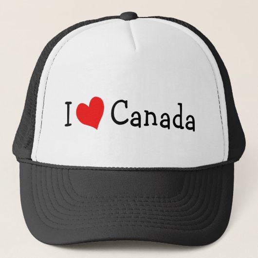 I Love Canada Hat キャップ (正面)