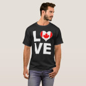 I Love Canada Heart Flag Canada Tシャツ (正面フル)