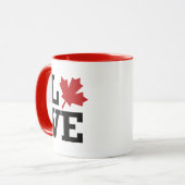 I Love Canada Maple Leaf Flag マグカップ (正面左)