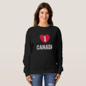I Love Canada Patriotic Home Country Travel スウェットシャツ (正面フル)