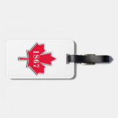 I LOVE Canada - Red Maple Leaf - Est 1867 ラゲッジタグ (裏面横)
