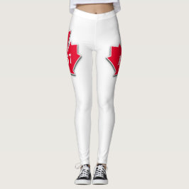 I LOVE Canada - Red Maple Leaf - Est 1867 レギンス