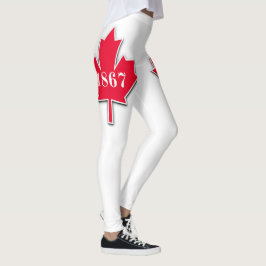 I LOVE Canada - Red Maple Leaf - Est 1867 レギンス