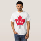 I LOVE Canada - Red Maple Leaf - Est 1867 Tシャツ (正面フル)