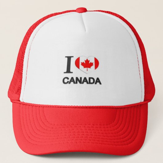 I Love Canada - Red Taco antitrump Trucker キャップ (正面)