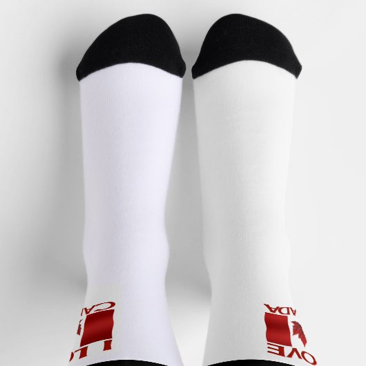I Love Canada Socks Canada Souvenir Socks Custom ソックス (上部)