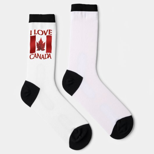 I Love Canada Socks Canada Souvenir Socks Custom ソックス (右)