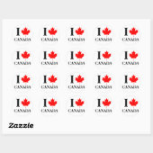 I Love Canada Stickers ラウンドシール (シート)