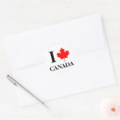 I Love Canada Stickers ラウンドシール (封筒)