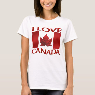 I Love Canada Tシャツウィメンズカナダおみやげトップス Tシャツ