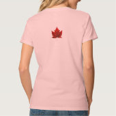I Love Canada Tシャツウィメンズカナダおみやげトップス Tシャツ (裏面)
