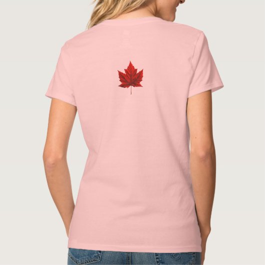 I Love Canada Tシャツウィメンズカナダおみやげトップス Tシャツ (裏面)