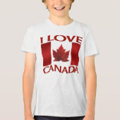 I Love Canada T-shirt Kid's Souvenir Canada Shirt トライブレンドＴシャツ (正面)