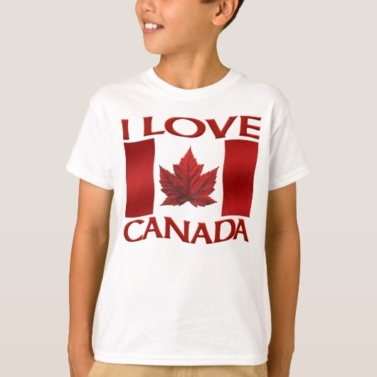 I Love Canada T-shirt Kid's Souvenir Canada Shirt Tシャツ (正面)
