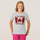 I Love Canada T-shirt Kid's Souvenir Canada Shirt Tシャツ (正面フル)