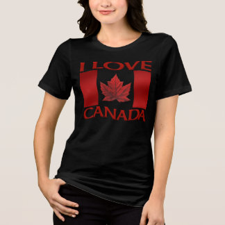 I Love Canada T-shirt Organic Women's Canada Tee トライブレンドTシャツ