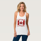 I Love Canada Tank Top Women's Canadaシャツ タンクトップ (正面フル)