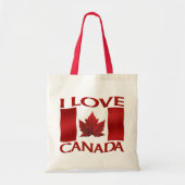 I Love Canada Tote Bags カスタム I Love Canadaバッグ トートバッグ (正面)
