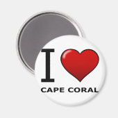 I LOVE CAPE CORAL,FL - FLORIDA マグネット (正面/裏面)
