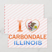 I Love Carbondale, IL ポストカード (正面/裏面)