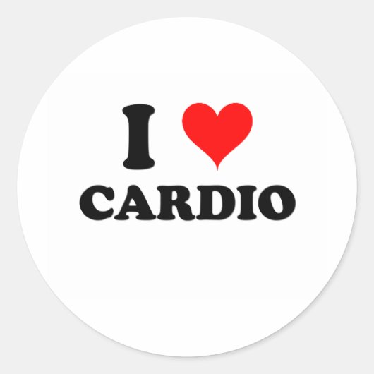 I Love Cardio ラウンドシール (正面)