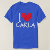 I Love Carla Name Heart Personalized Men Guy BFF F Tシャツ (デザイン正面)