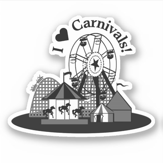 I Love Carnivals! シール (正面)