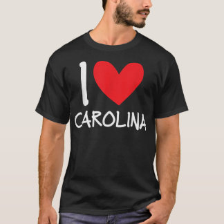 I Love Carolina Name パーソナライズされた Girl Woman BFF H Tシャツ