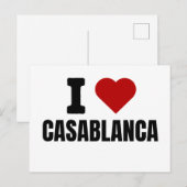 I love casablanca - I heart casablanca morocco 案内ポストカード (正面/裏面)