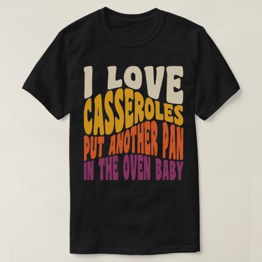 I Love Casseroles おもしろい Thanksgiving食レトロVi Tシャツ (デザイン正面)