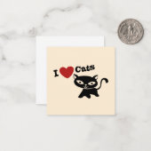 I Love Cat ノートカード (正面/裏面インサイチュ)