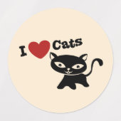 I Love Cat ラベル (デザイン2)