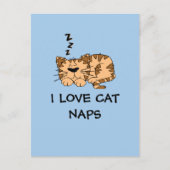 I love cat naps T-shirt ポストカード (正面)