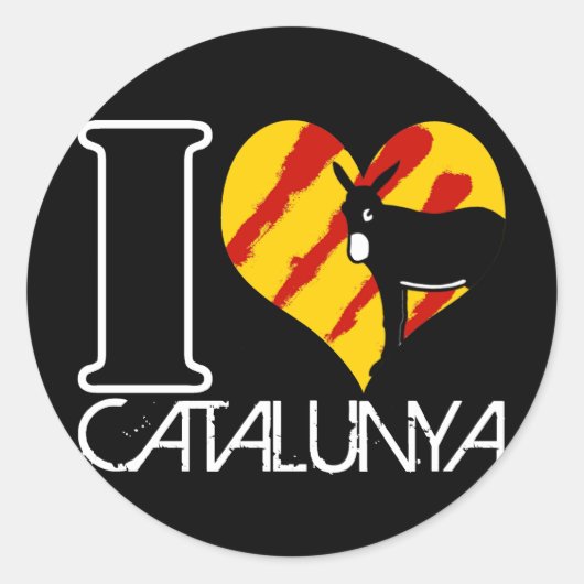 I Love Catalunya ラウンドシール (正面)