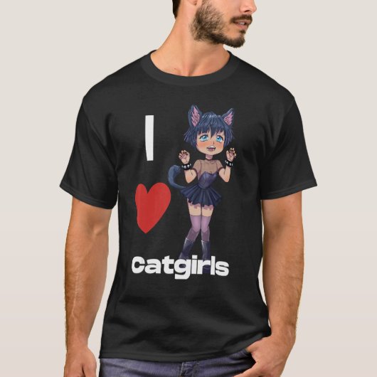 I Love Catgirls Tシャツ (正面)