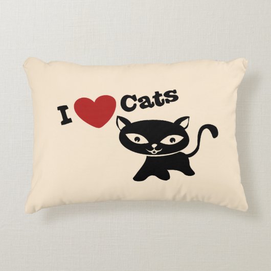 I love cats アクセントクッション (正面)