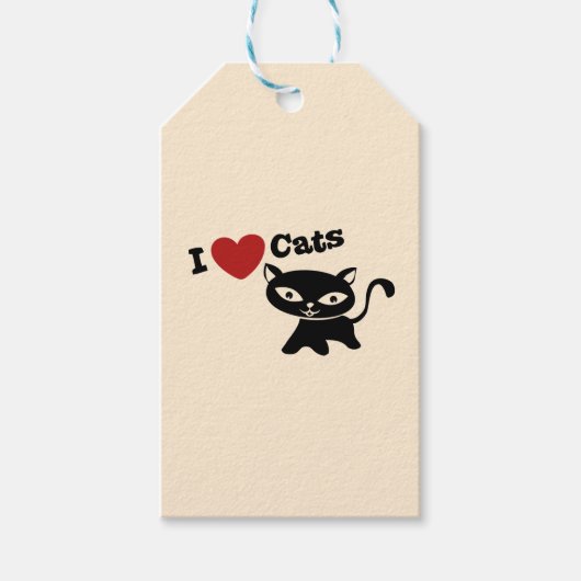 I love cats ギフトタグ (正面)