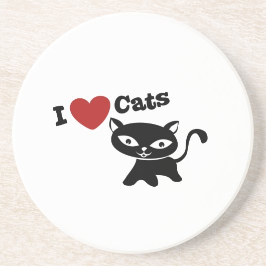 I love cats コースター (正面)