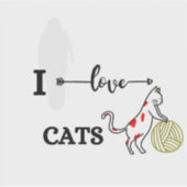I love cats シール (正面)