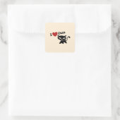 I love cats スクエアシール (バッグ)