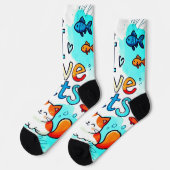 I LOVE CATS ソックス (左)