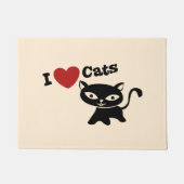 I love cats ドアマット (正面)