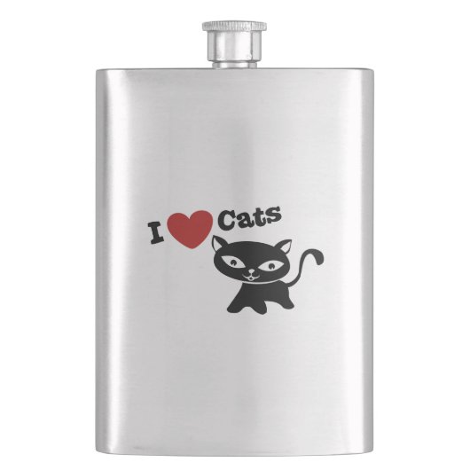 I love cats フラスク (正面)