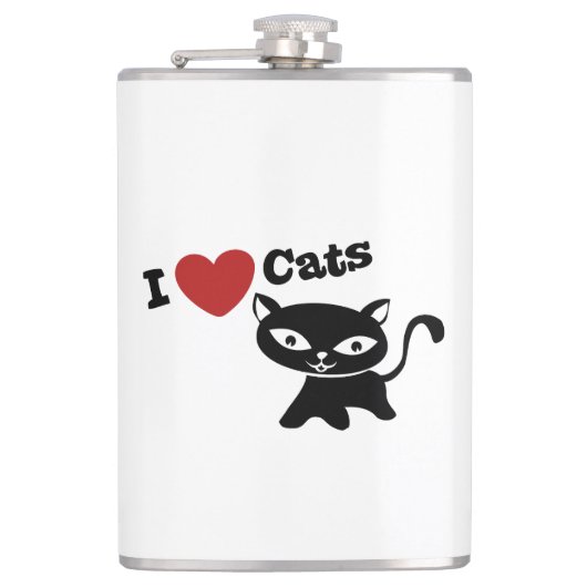 I love cats フラスク (正面)