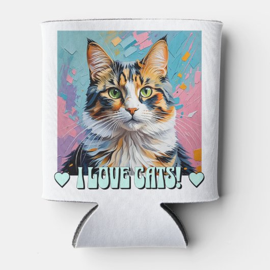 I Love Cats! 缶クーラー (正面)