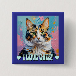 I Love Cats! 缶バッジ