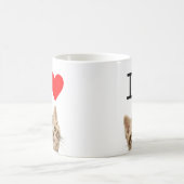 I Love Cats Custom Photo Mug コーヒーマグカップ (中央)