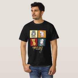 I Love Cats Funny squar design Tシャツ